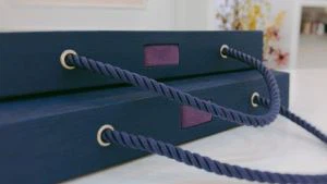 کتاب نمونه پارچه پنجره جلد آبی